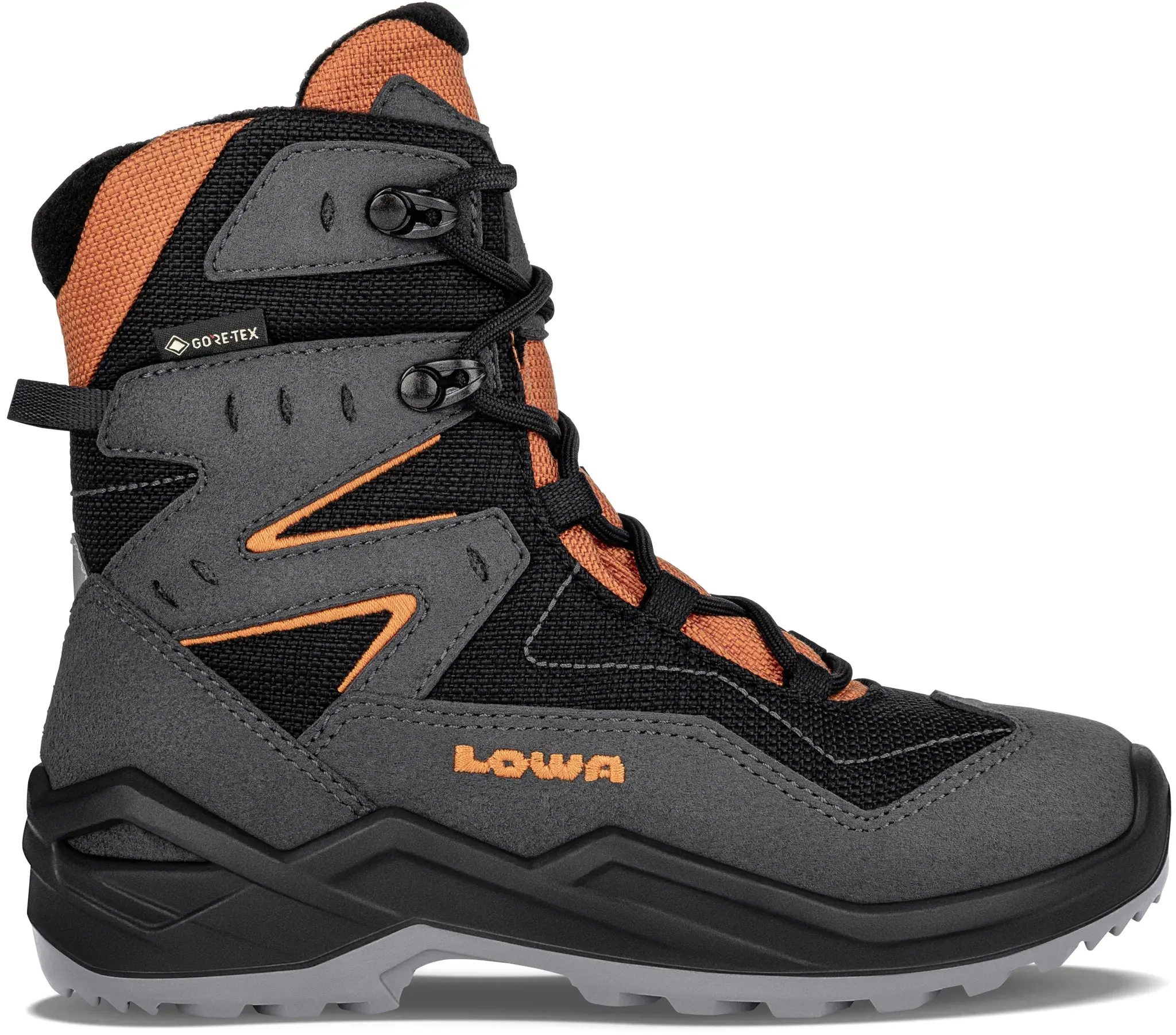 LOWA LINO GTX HI JR GRAPHIT/ORANGE, GRAPHIT/ORANGE, 42