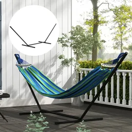 Outsunny Hängemattengestell für Hängematten 360 x 92 x 115 cm Metall mit Haken bis 120 kg für Garten & Strand Aosom.de