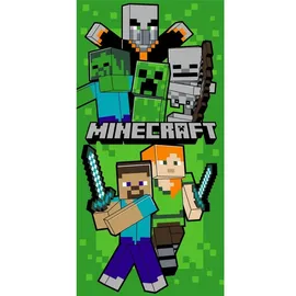 Aymax Minecraft Badetuch 70 x 140 cm grün