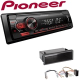 Pioneer 1-DIN Autoradio USB AUX Android Set für Volkswagen VW Lupo schwarz