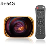 ZELURXX Android 11 TV Box 8K Streaming Gerät Quad-Core WLAN Dualband Gigabit Ethernet Bluetooth Sprachsteuerung, 4+64G