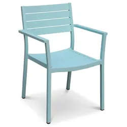 Stapelstuhl Amica, Aluminium Blau Hellblau