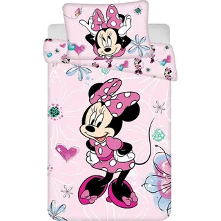 Jerry Fabrics Jerry, Kinderbettwäsche, Minnie Mouse (100 x 135 cm, 40 x 60 cm)
