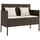 furnicato Gartenbank 1-St mit Kissen 110 x 60 x 85 cm Braun
