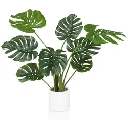 hjh OFFICE Kunstpflanze MONSTERA I Kunststoff