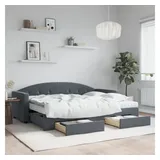 vidaXL Tagesbett 80 x 200 cm Dunkelgrau