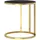 vidaXL Beistelltisch Golden und Schwarz 45 cm Hartglas