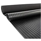 ANRO Breitriefen-Gummimatte Breitriefenmatte Schutzmatte Bodenmatte Breitriefen Gummiläufer 100cm Breit 3mm stark Schwarz 110 x 100cm