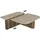 moebel17 Couchtisch Beige/Braun Walnuss 90 x 33 x 90 cm