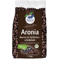 Aronia ORIGINAL Bio Aroniabeeren in Zartbitterschokolade 200 g | Schonend getrocknete Beeren | Mit Rohrohrzucker gesüßt, ohne Konservierungsstoffe (lt. Gesetz)
