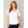 Base Level Curvy "Yoni", Damen, Gr. 46, weiß, Single Jersey, Obermaterial: 94% Viskose, 6% Elasthan, unifarben, figurumspielend hüftlang, Rundhals, abgesteppt, Shirts Ballonshirt, mit gerafftem Rundhalsausschnitt