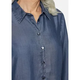 GOLDNER Blusenkleid Hemdblusenkragen Blau 50
