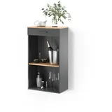 livinity® Weinregal 60 x 106 cm Goldkraft Eiche/Anthrazit