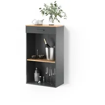 livinity® Weinregal 60 x 106 cm Goldkraft Eiche/Anthrazit