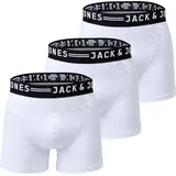 JACK & JONES Kurze Boxershorts weiss/white XL 3er Pack