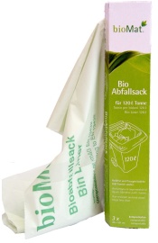 BIOMAT® Bioabfallsack 120/140 Liter, Kompostierbare Abfallsäcke auf Maisstärkebasis, 1 Rolle = 10 Abfallsäcke