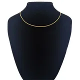 Adelia's Adeliás 925 Silber Flach Panzer Halskette Ø 1,8 mm in vergoldet | Gr.: 36 cm