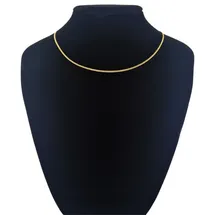 Adelia's Adeliás 925 Silber Flach Panzer Halskette Ø 1,8 mm in vergoldet | Gr.: 36 cm