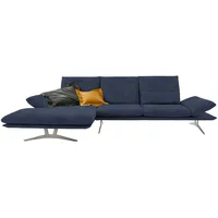 Koinor Ecksofa, Blau, Textil, Uni, 3-Sitzer, Ottomane links, L-Form, 314x159 cm, Goldenes M, Fußauswahl, Stoffauswahl, seitenverkehrt erhältlich, Hocker Rücken echt, individuell planbar, Wohnzimmer, Sofas & Couches, Wohnlandschaften, Ecksofas