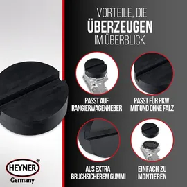 Heyner Gummiauflage Gummi, Kunststoff schwarz