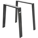 ML DESIGN modern living ML-Design Tischbeine Anthrazit, Metall, 8x72x75 cm, Esszimmer, Tische, Esstische, Tischsysteme, Tischgestell
