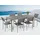 Beliani Gartenmöbel Set Schwarz geflammt 6 Stühle Terrasse Outdoor Modern - Grau/Silber