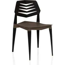 hjh living Flecharo Gartenstuhl 4-Fuß-Gestell 0 x 0 x 0 cm braun/schwarz