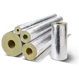 Rockwool 800 WLG 0,035 Rohrisolierung alukaschiert Rohrschale Steinwolle 22x20-1m
