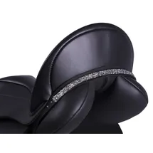 QHP Sattelschmuck Jewel Lupine WB Schwarz/Silber