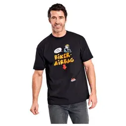 Motomania Biker Airbag T-Shirt schwarz, XXXL