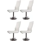 SalesFever Esszimmerstuhl Set | Kunstleder-Optik weiß