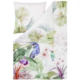 ESTELLA Mako-Satin Bettwäsche Jungle Multicolor 1 Bettbezug 155 x 220 cm + 1 Kissenbezug 80 x 80 cm