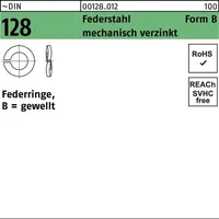 OEM Federring DIN 128 B 5 Federstahl 100 Stück