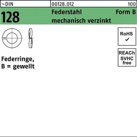 OEM Federring DIN 128 B 5 Federstahl 100 Stück