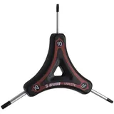 Unior Dreibein-Torxschlüssel schwarz/rot, 10x15x25