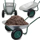 BITUXX Zweiradkarre Schubkarre Baukarre Gartenkarre Muldenkarre Bau 100L 150kg