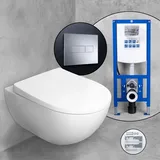 Geberit Acanto Wand-WC & Tellkamp WC-Sitz mit neeos Vorwandelement,, 500600012+16601CR#SET,