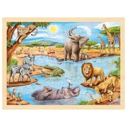 GOKI 57347 Einlegepuzzle 96 Teile Afrikanische Savanne