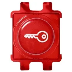 Elso WDE011523 Knopf rot bedruckt mit Symbol Schluessel RENOVA