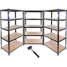 MonsterShop Lagerregal MDF 90 cm schwarz