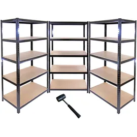MonsterShop Lagerregal MDF 90 cm schwarz