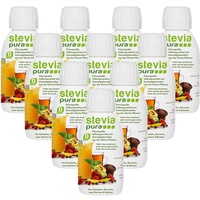 steviapura - Stevia flüssig Tafelsüße 12 x 150ml - OHNE FRUCTOSE - Natürlicher flüssiger Zuckerfreier Zuckerersatz ohne Kalorien, Veganer GMO-freier flüssig Stevia Süßstoff mit Steviolglycosiden aus Stevia Blättern der Steviapflanze