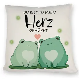 speecheese Dekokissen Frosch 40 x 40 cm Mehrfarbig