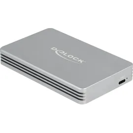 DeLock USB4 40 Gbps Gehäuse für M.2 NVMe SSD - Externes USB Anschluss, Silber