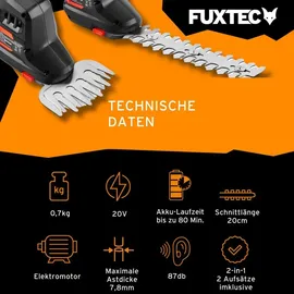 FUXTEC FX-E1HHS20SET 20 cm inkl. 1 x 2,0 Ah