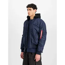 Alpha Industries Bomberjacke ALPHA INDUSTRIES "MA-1 TT Hood", Herren, Gr. XL, ultra navy, Web, Obermaterial: 100% Nylon, slim fit, Jacken Bomberjacke