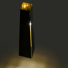 FARO 64172, Hängeleuchte LED Pendelleuchte PLUMA 6W, 3000K, Schwarz, gold FAR-64172