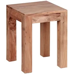 KADIMA DESIGN Massivholz-Tisch NAKO: Handgefertigt, 45x40x45 cm, Sheeshamholz, 50kg Belastbarkeit