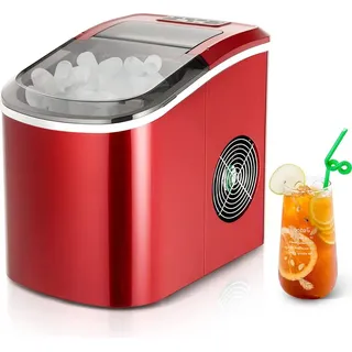 Goplus Eiswürfelmaschine mit 2,2L Wassertank, Elektrische Eiswürfelbereiter, Eismaschine inkl. Eiskorb & Eisschaufel, 12 kg/24 Stunden, 2
