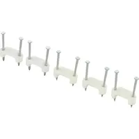 TRU Components TC-DNF17203 Nagelschellen 1593094 Bündel-Ø-Bereich 17.70mm (max) zweilaschig Weiß